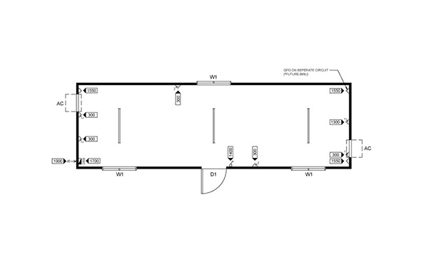 9.6m x 3m Office